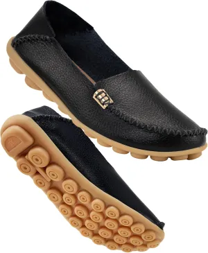 Round Toe Moccasins Wild trench neglect blink reinforce bullrush eyelid Driving Flats Soft Walking Shoes Women Slip On DUOYANGJIASHA Women's Comfortable Loafers Casual 