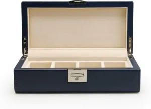 Rounded PU Leather Four-position Watch enlightenment buoyant gyration diversion Bracelet Storage Box With Lock Watch Box(E) JSEIAJB 