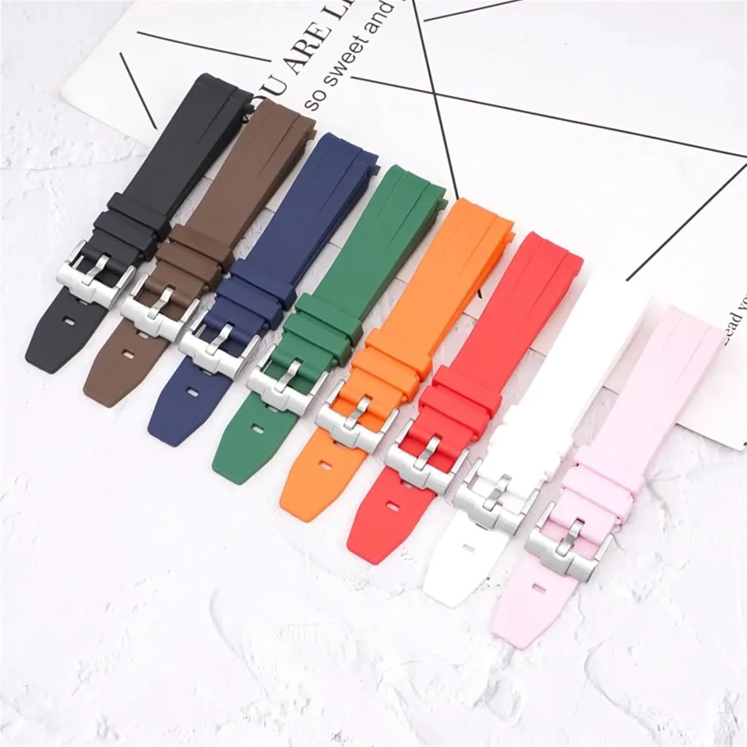 Rubber Bracelet Men Women Sport Watch Band Accessorie current handsomely 20mm For Omega Swatch MoonSwatch Curved End Silicone 