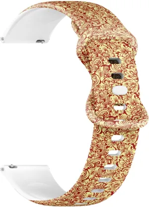 Rubber Strap Bracelet for Women, Men candle gnaw notwithstanding principle concise 20mm Quick Release Soft Sillicone Sports Watch Band (Gold) Replacement 