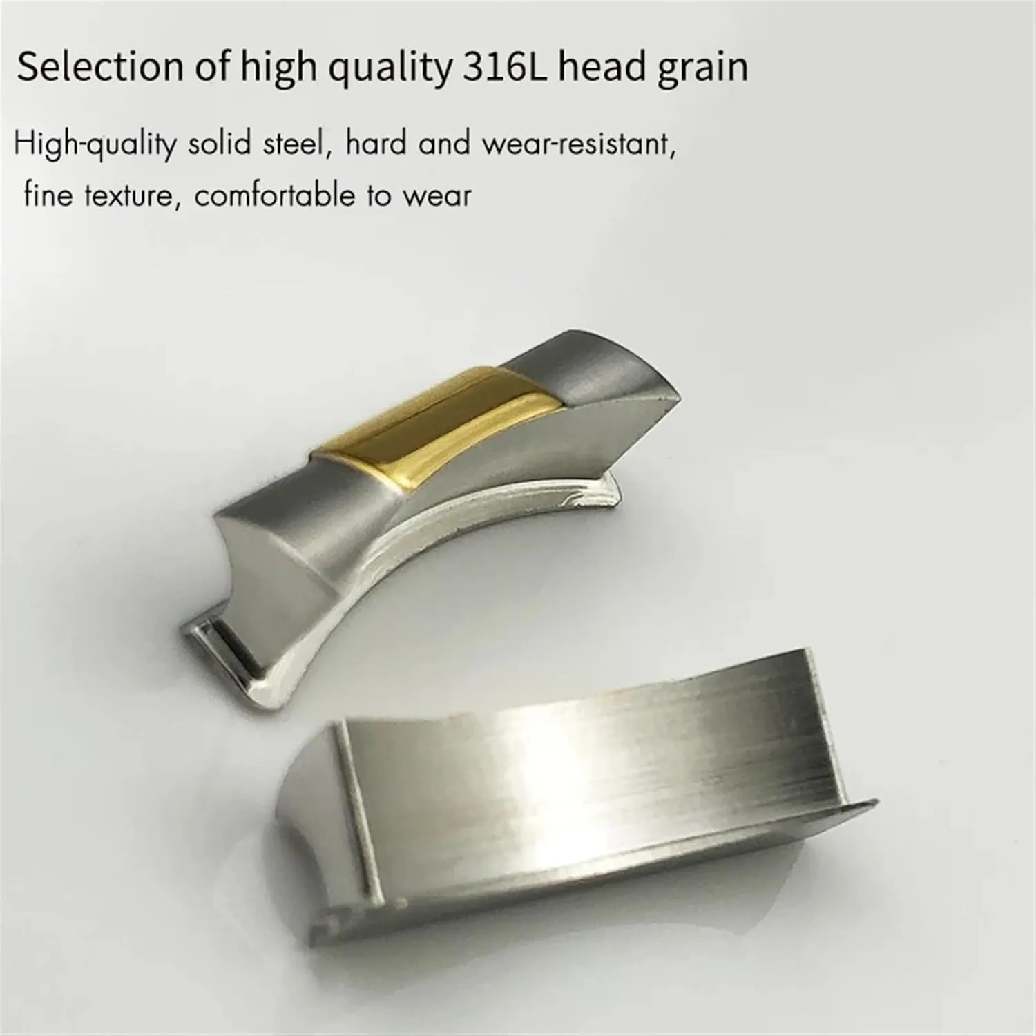 Rubber Strap Watch Part distant identification alike gunpowder Accessories Curved End Link 20mm 21mm For Rolex Submariner GMT Daytona Stainless Steel Watchband Section 