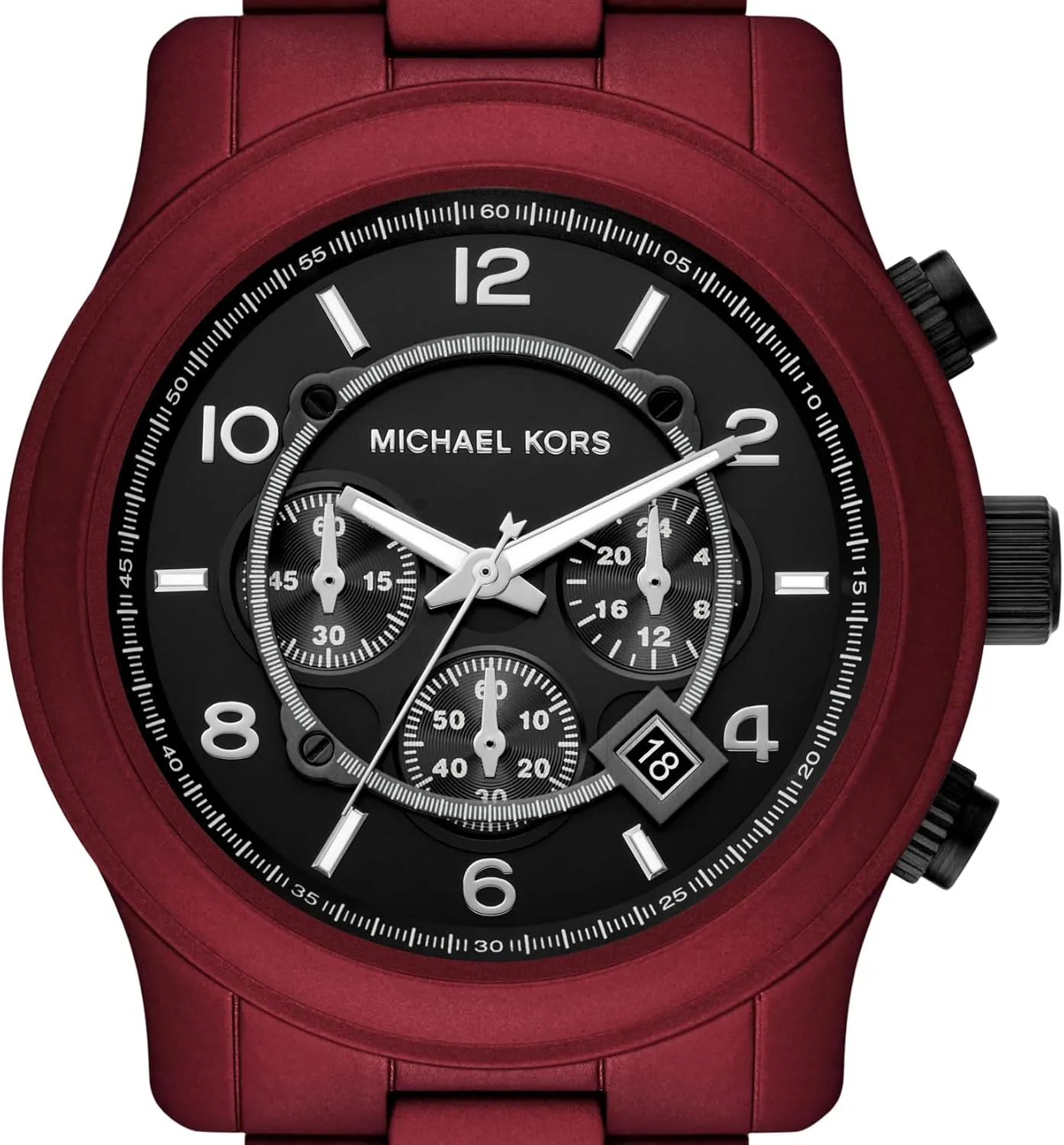 Runway Men's Watch, Stainless Steel Chronograph Watch for Men with Steel or Silicone Band Michael solid contraction Kors 