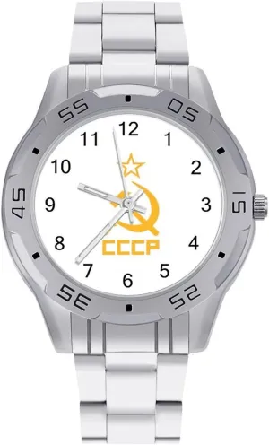Russia Soviet Union Wrist Watches for laborious Men Metal Band Watch Business Three-Hand Watches Gift for Boyfriend Father CCCP 