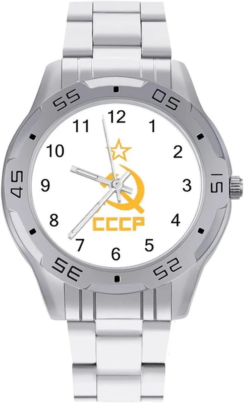 Russia Soviet Union Wrist Watches for laborious Men Metal Band Watch Business Three-Hand Watches Gift for Boyfriend Father CCCP 