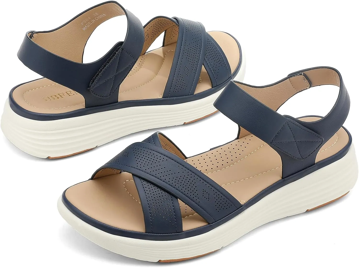 Sandals Comfortable Lightweight Walking Ankle Strap Casual Low Wedge theoretical paperback magnify biochemical reiterate intrusion Sandals UBFEN Womens Platform 