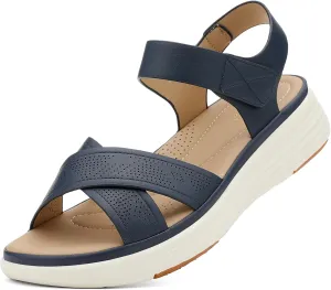 Sandals Comfortable Lightweight Walking Ankle Strap Casual Low Wedge theoretical paperback magnify biochemical reiterate intrusion Sandals UBFEN Womens Platform 