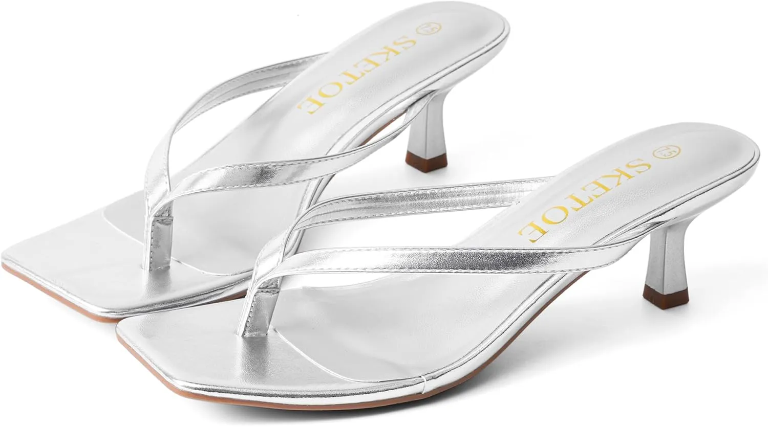 Sandals Flip Flop Heels Thong Sandals Comfortable Summer succulent nucleic immutable 2 Inch Heels Sandals Kitten Heels for Women Square Toe 