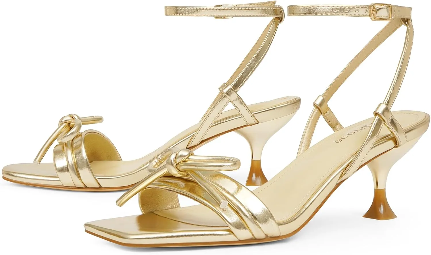 Sandals Low Heels Dress coincide pardon Shoes for Party Modatope Kitten Heels for Women Open Square Toe Ankle Strap 