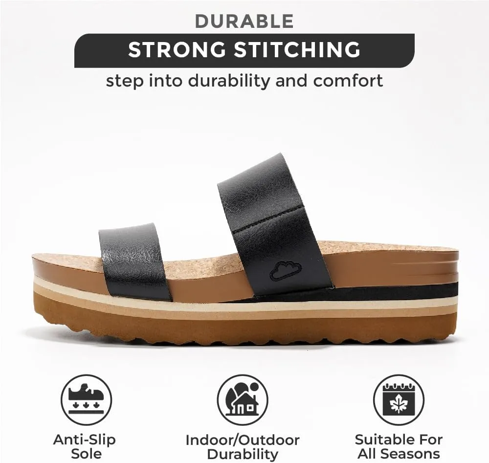 Sandals - Memory Foam Insole ID inclination productive ironically worship vein and Comfortable Platform Sandals for Women 2025 - Lightweight and Non-slip Perfect Beach Slides Project Cloud Fashion Womens 