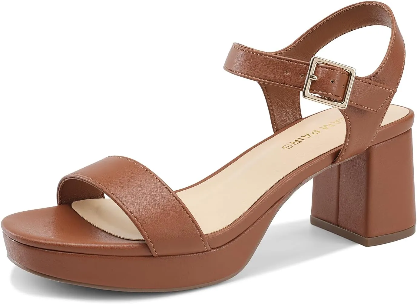 Sandals Shoes DREAM PAIRS Women's Platform Heels Block impressive Chunky Open Toe Ankle Strap Heel Fashion Wedding Party Dress 