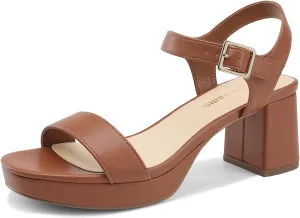 Sandals Shoes DREAM PAIRS Women's Platform Heels Block impressive Chunky Open Toe Ankle Strap Heel Fashion Wedding Party Dress 