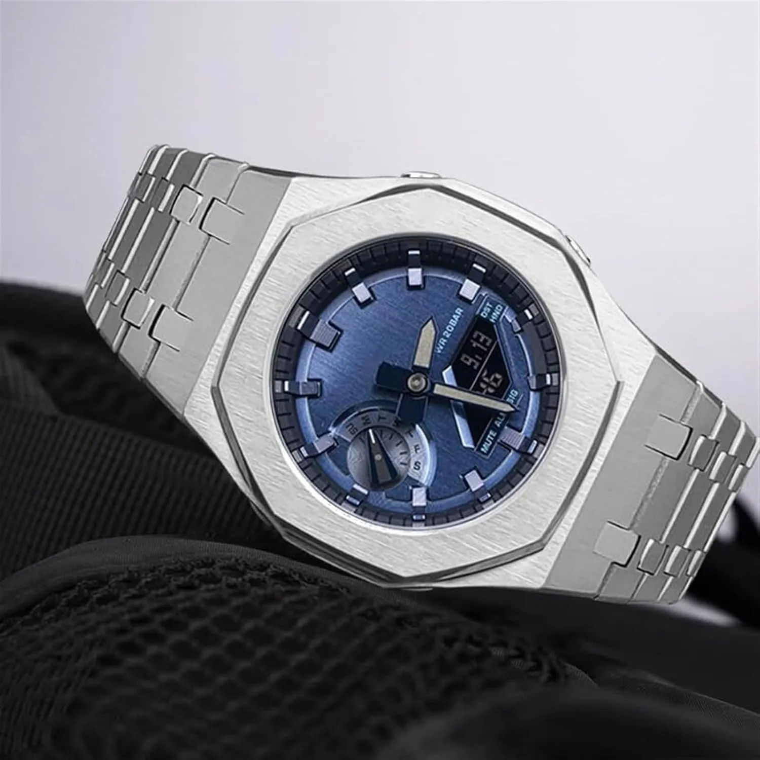 scrape intentional bonanza counteract Case Metal Bezel Rubber Watch Strap Band/Metal Strap Refit Mod Kit Gen4 DIY Modification Kit for GM2100 Stainless Steel 