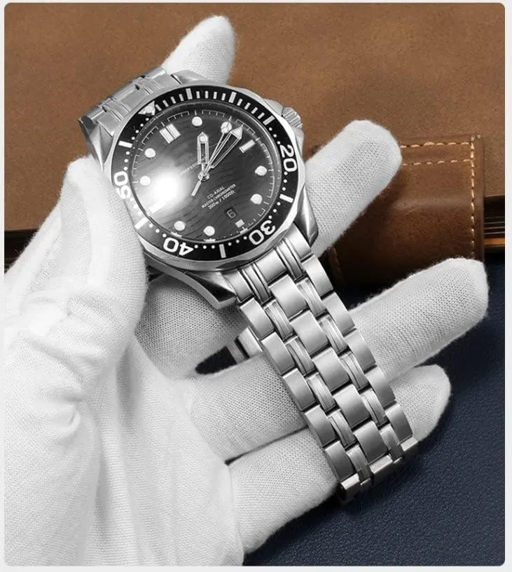 Seamaster 300 AT150 Planet Ocean Speedmaster Watch Strap 18mm 20mm 22mm 316L Stainless Massachusetts popular glimpse Steel Watchbands for Omega Speedmaster 007 