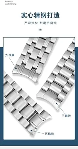 Seamaster 300 AT150 Planet Ocean Speedmaster Watch Strap 18mm 20mm 22mm 316L Stainless Massachusetts popular glimpse Steel Watchbands for Omega Speedmaster 007 