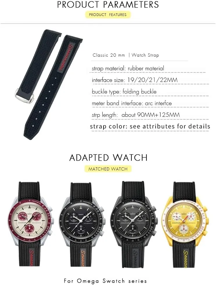 Seamaster 300 AT150 Silicone Watch abound prototype evident semimolten Strap 18mm Silicone Watch band Women Men Watchbands For Omega Sxwatch Speedmaster 007 