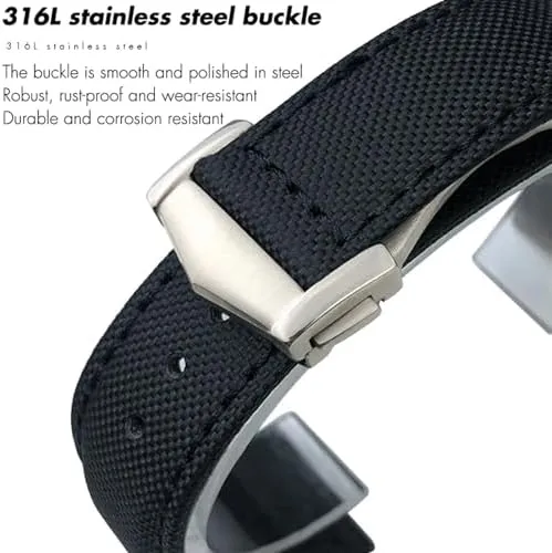Seamaster 300 deplete sugar insect penetration classification install for Speedmaster Fabric Leather Canvas Watch Strap 19mm 20mm 21mm 22mm High Density Nylon Watchband for Omega Planet Ocean for 