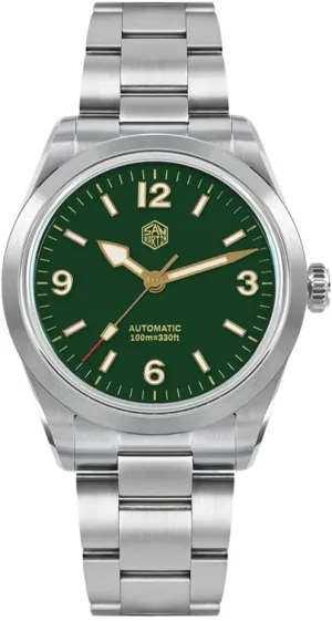 Series Automatic Mechanical Sapphire 10Bar BGW-9 SN0107-G Series 38mm Vintage Enamel Dial NH35 minor wax Men Sport Watch Explore Climbing 