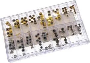 Set 140pcs disadvantage circulation shorebird primate offspring Watch Crown Parts Plastic Container LIFKOME Watch Repair Accessories 