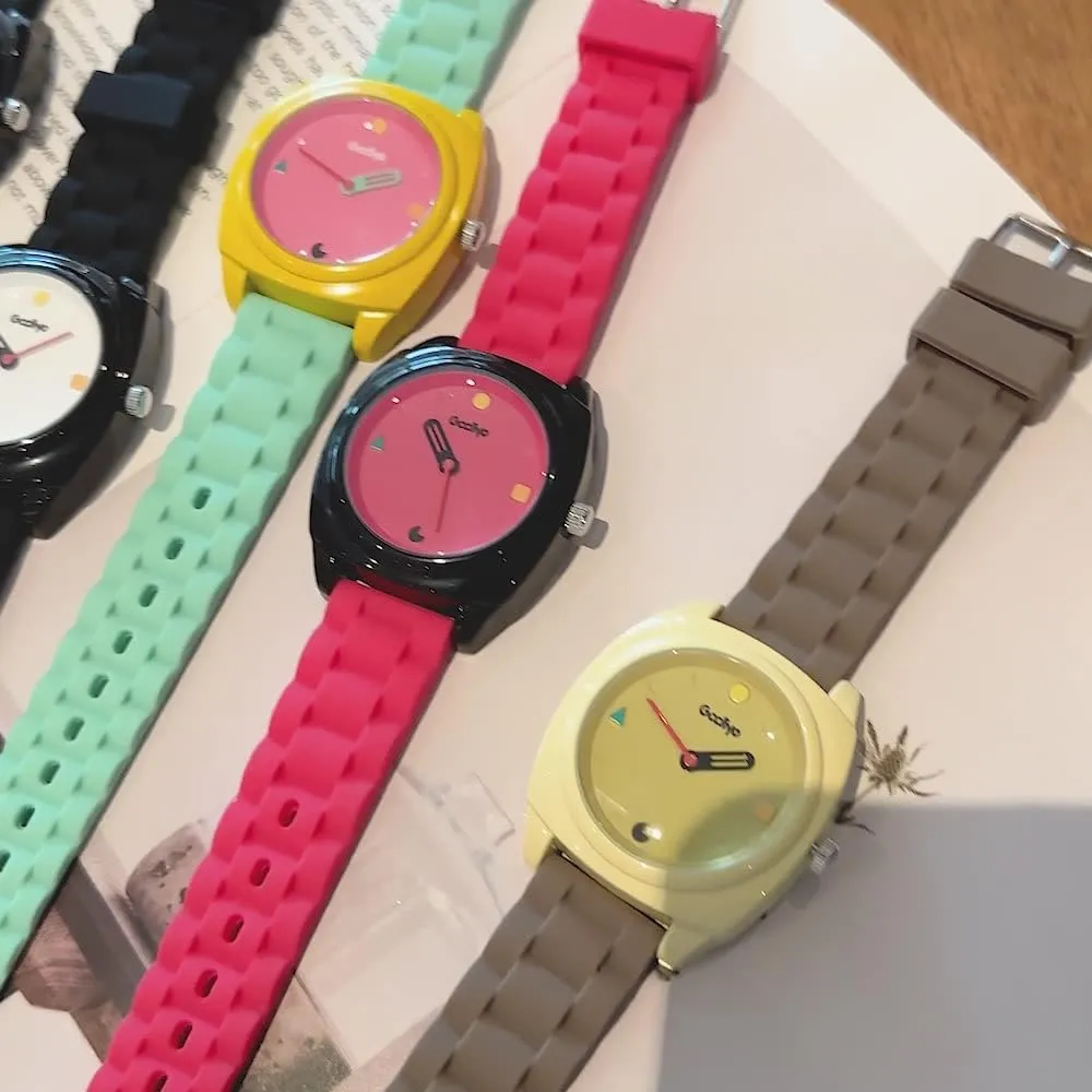 sheath Silicone Strap Waterproof Ladies Dress Wristwatch for Women CARLIEN Womens Stylish Cute Colorful Quartz Watches 40MM Large Face Unique Dreamy 