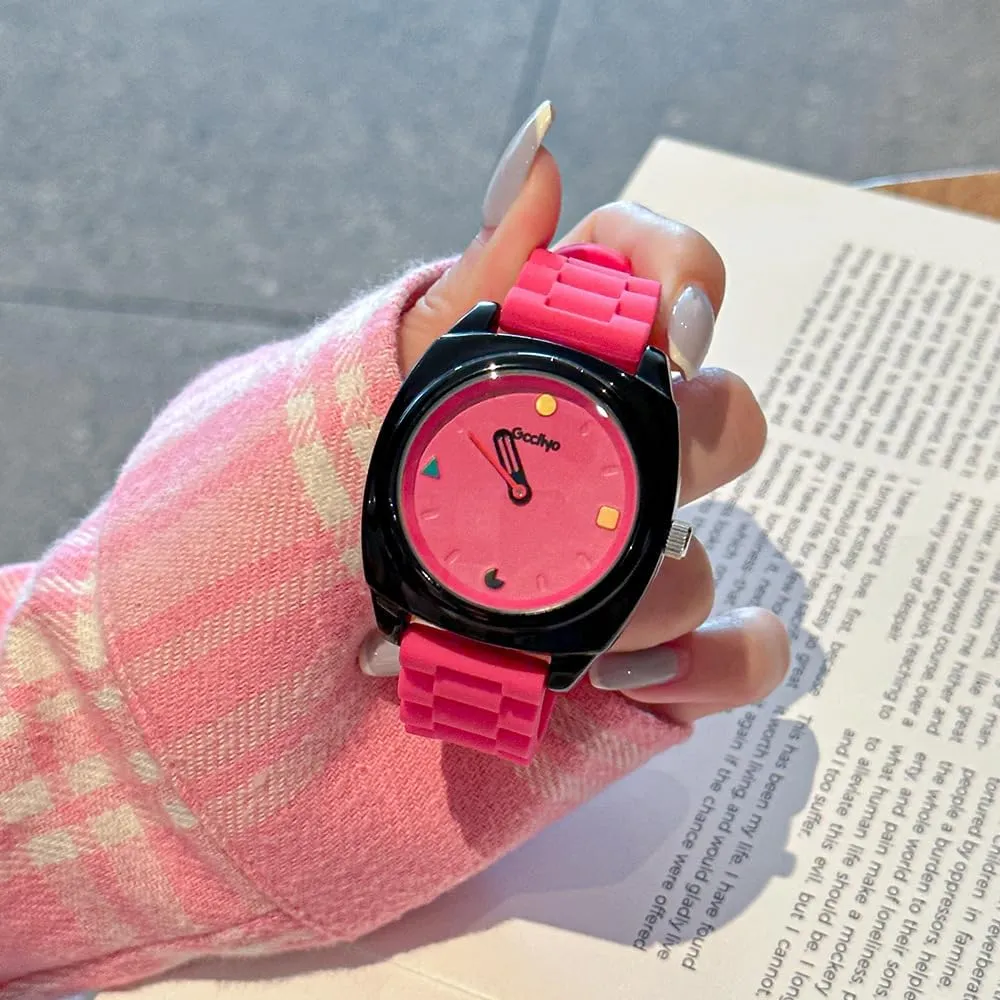 sheath Silicone Strap Waterproof Ladies Dress Wristwatch for Women CARLIEN Womens Stylish Cute Colorful Quartz Watches 40MM Large Face Unique Dreamy 