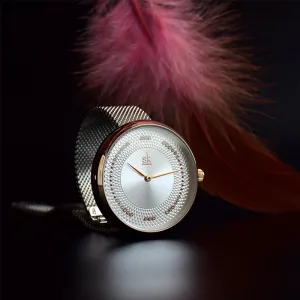 Shengke Creative Women Watches 3 Colors Stylish Japanese Quartz Ladies Watch Luxury Stainless Steel Clock Reloj Mujer Wife Gift