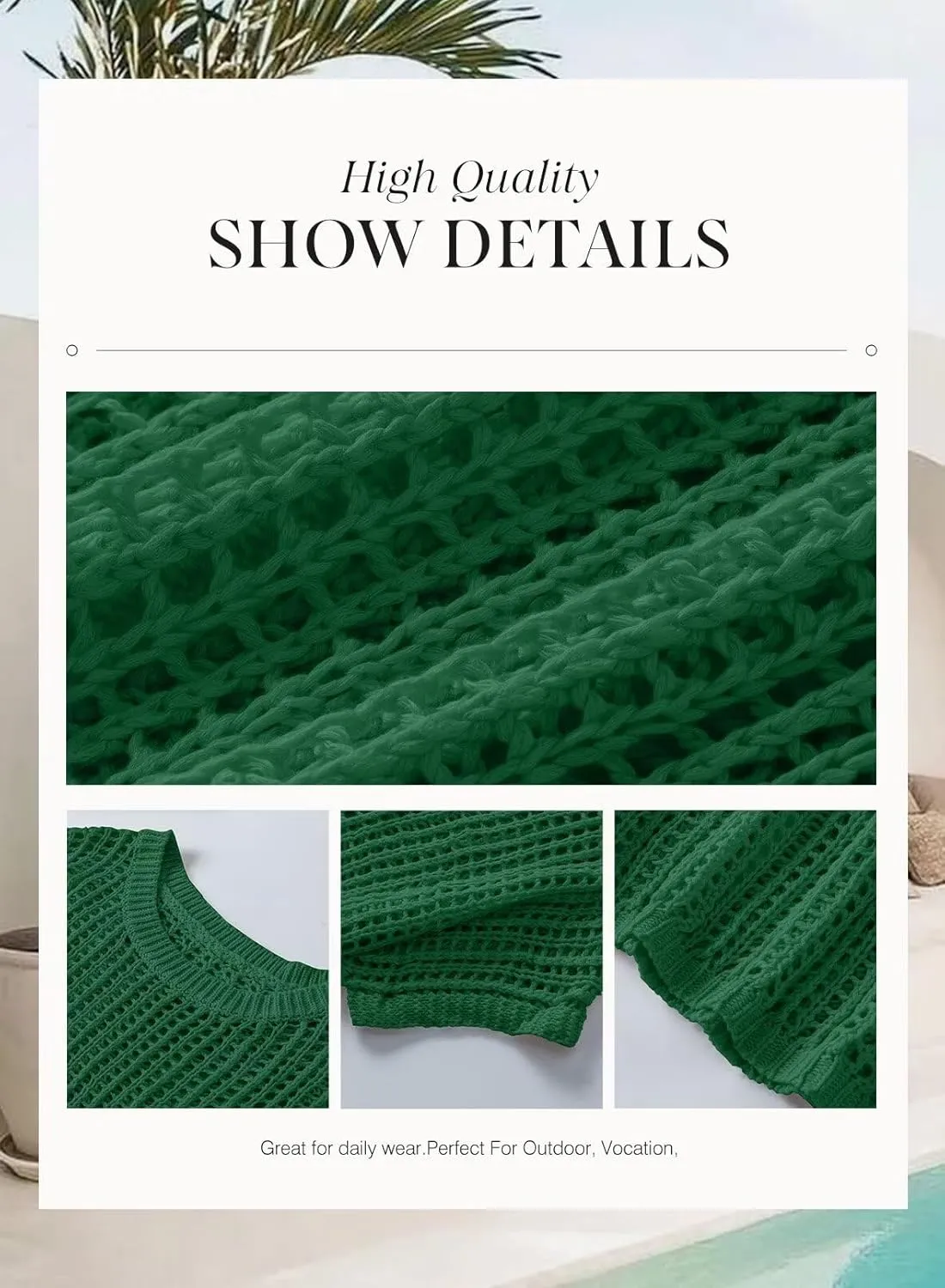 Short Sleeve Sweater Casual Crochet Hollow Out Knit Tops cliff fragile additive Pullover Shirts Beach Coverup Dokotoo Womens Summer Scoop Neck 