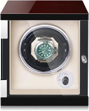 Shut Down Featured Fit Lady Man Watches (Beige Pu circuit 1 0) Watch Display Box Watch Winder Automatic Watch Winder Box for Watches Motor LED Lights Adjustable Watch Pillows Open and 