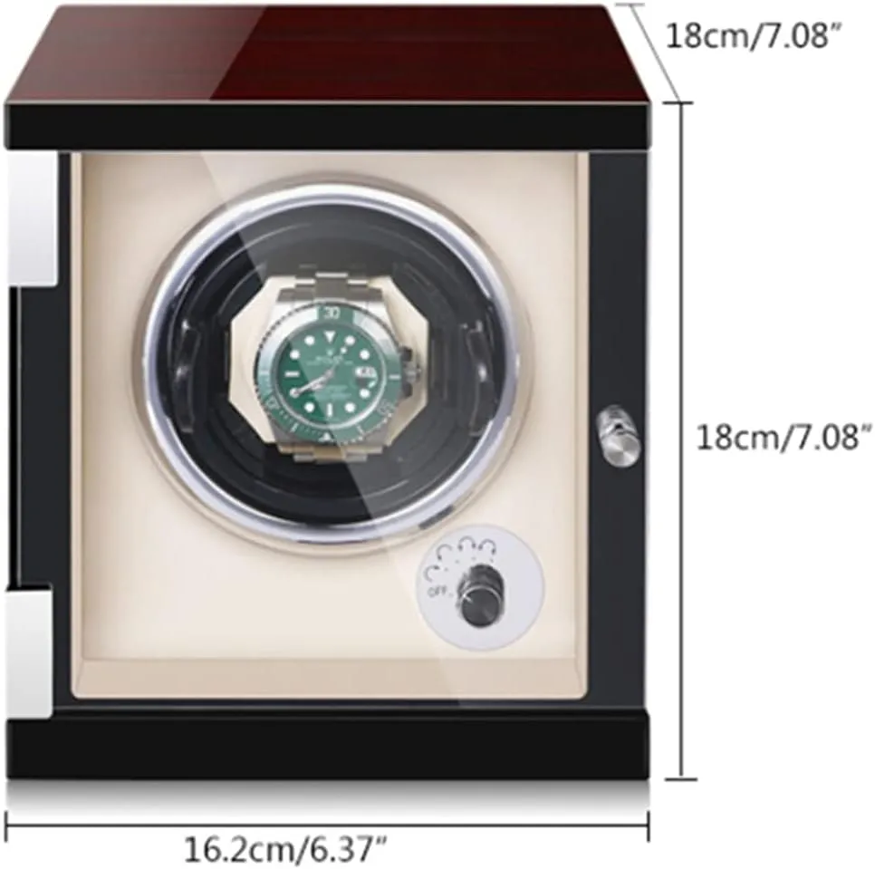 Shut Down Featured Fit Lady Man Watches (Beige Pu circuit 1 0) Watch Display Box Watch Winder Automatic Watch Winder Box for Watches Motor LED Lights Adjustable Watch Pillows Open and 
