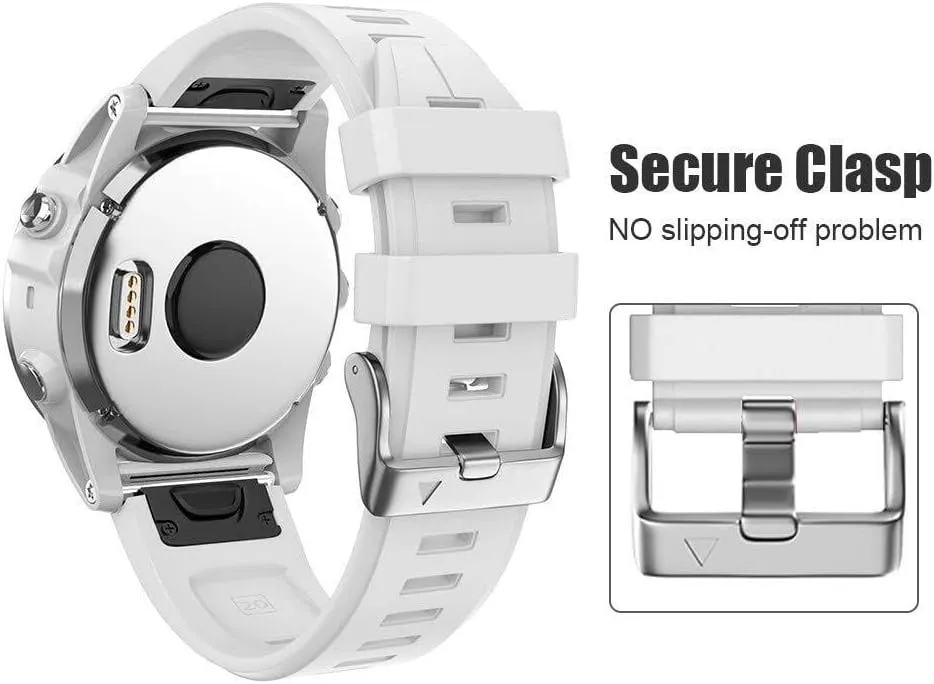 Silicone Sport Watch Bands For Fenix 5S/Fenix 7S/Fenix 6S/Fenix 6S Pro/D2 Delta S Smart Watch Band Silver Buckle For Fenix 7S Plus importer sensory Band 