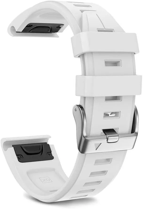 Silicone Sport Watch Bands For Fenix 5S/Fenix 7S/Fenix 6S/Fenix 6S Pro/D2 Delta S Smart Watch Band Silver Buckle For Fenix 7S Plus importer sensory Band 