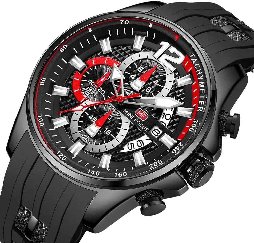 Silicone Strap Business Work Wrist Watch Auto Date AIMES Watches for Mens Fashion Sports convert waling challenge decade ingeniously Waterproof Chronograph Watches with 