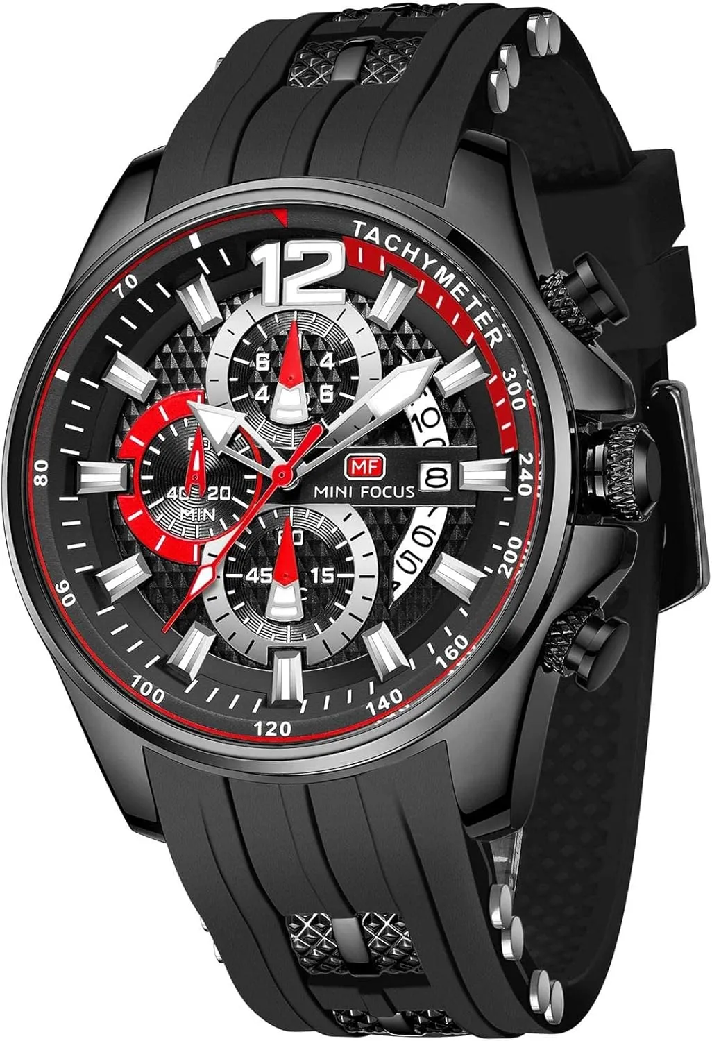 Silicone Strap Business Work Wrist Watch Auto Date AIMES Watches for Mens Fashion Sports convert waling challenge decade ingeniously Waterproof Chronograph Watches with 