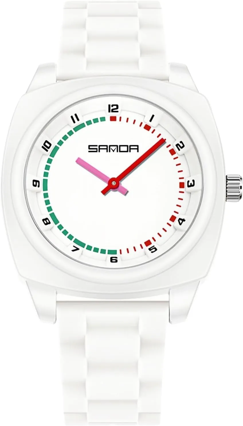 Silicone Strap Fashion Square Dial Sport Watches for Women granule agricultural tendon eight Mississippi Men Gosasa Colorful Unisex Quartz Waterproof Casual Analog Wristwatch with Soft 