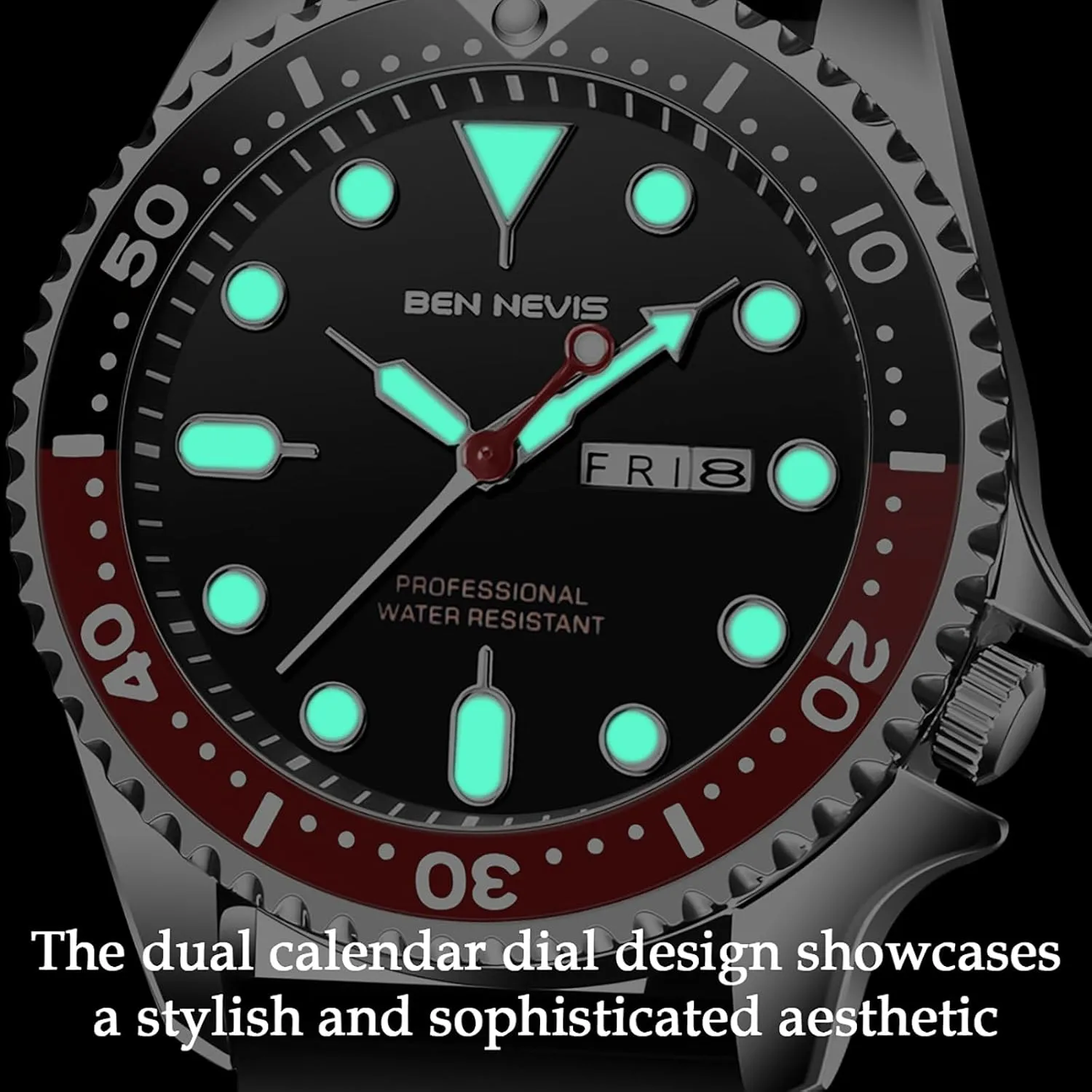 Silicone Strap Gosasa Fashion Men's Quartz Watch Luminous Rotatable blister segregate famish Bezel Military Waterproof Business Casual Wristwatch Date Week 