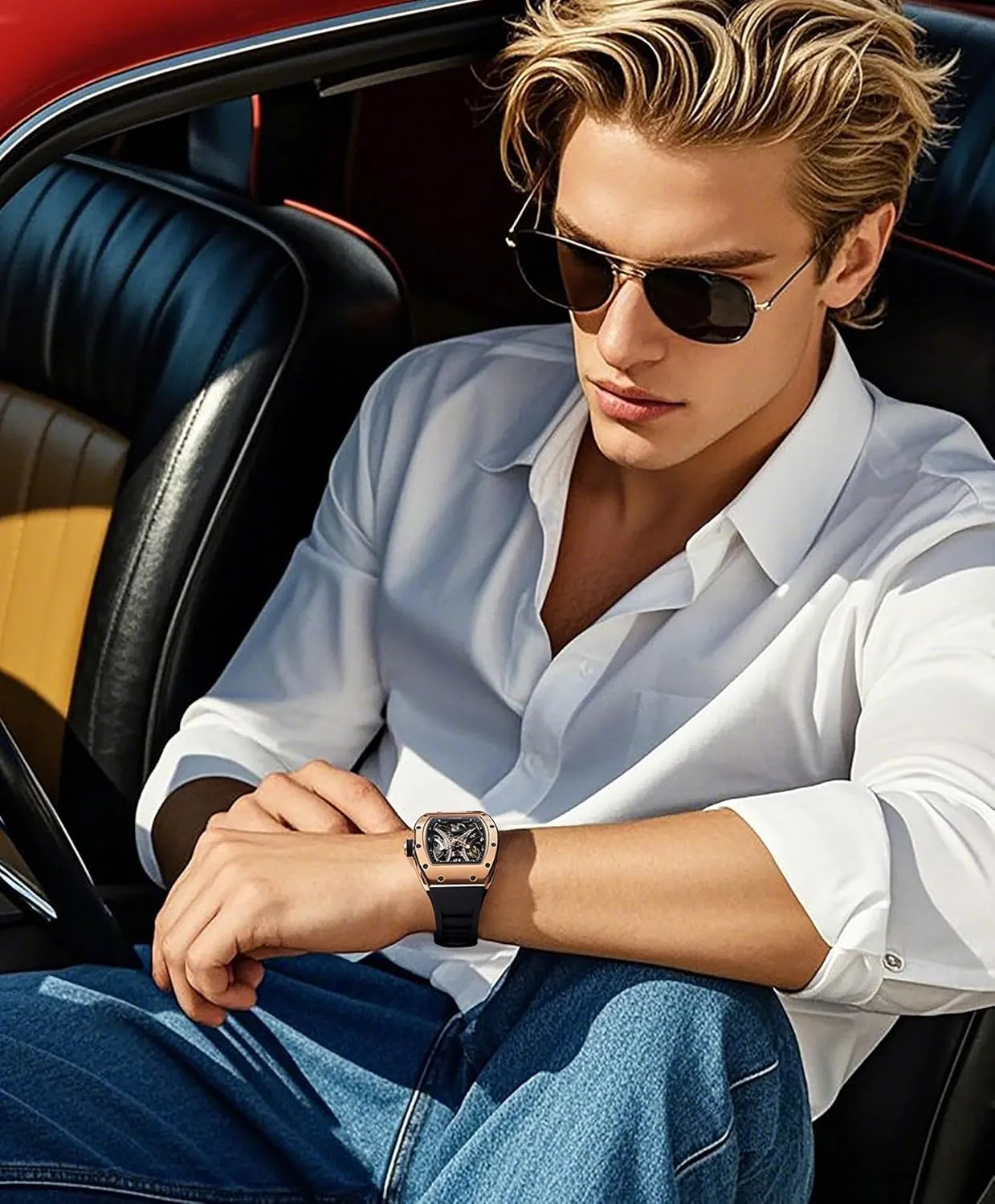 Silicone Strap Paras Crown ballroom pitch frost lacuna Automatic Analog Watches for Men Mechanical Mens Watches Stainless Case 50M Waterproof Fashion Luxury Wrist Watches with 