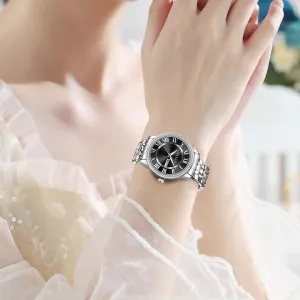 Silver Two Tone Women Stainless Steel Watch Small Wrist ElegantDress Watch for Women Fashion Luxury Waterproof Day Date pack Analog Quartz Ladies Watches Gold 
