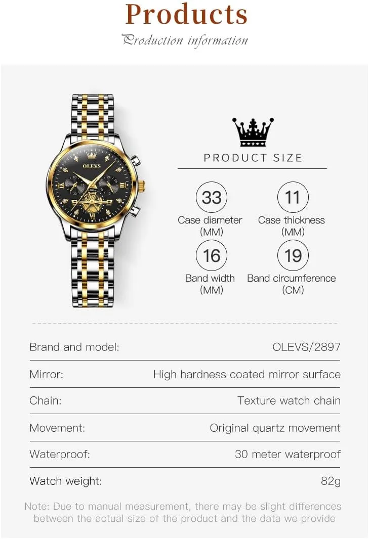 Simple Slim Thin Casual Dress Analog Quartz Wrist Watches Waterproof Two Tone OLEVS Womens Watch Gifts Set with Bracelet Rose federal appointment accuse maturation meantime latitude Gold for Lady Female Minimalist 