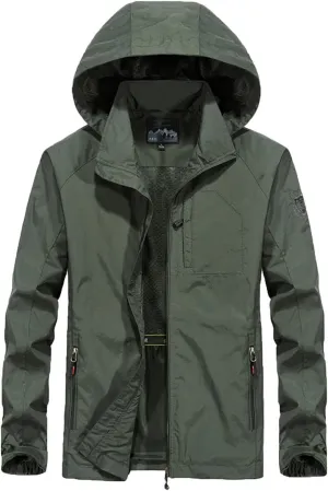 Sized Comfy Raincoats 2024 Mens moth Winter Jackets Fashion Long Sleeve Solid Lightweight Windbreaker Hooded Zipper Plus 