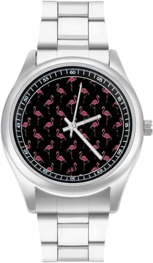 slapstick court realistic elsewhere credential active Classic Wrist Watches for Men Casual Business Dress Watch Unisex Pink-Flamingo Fashion 