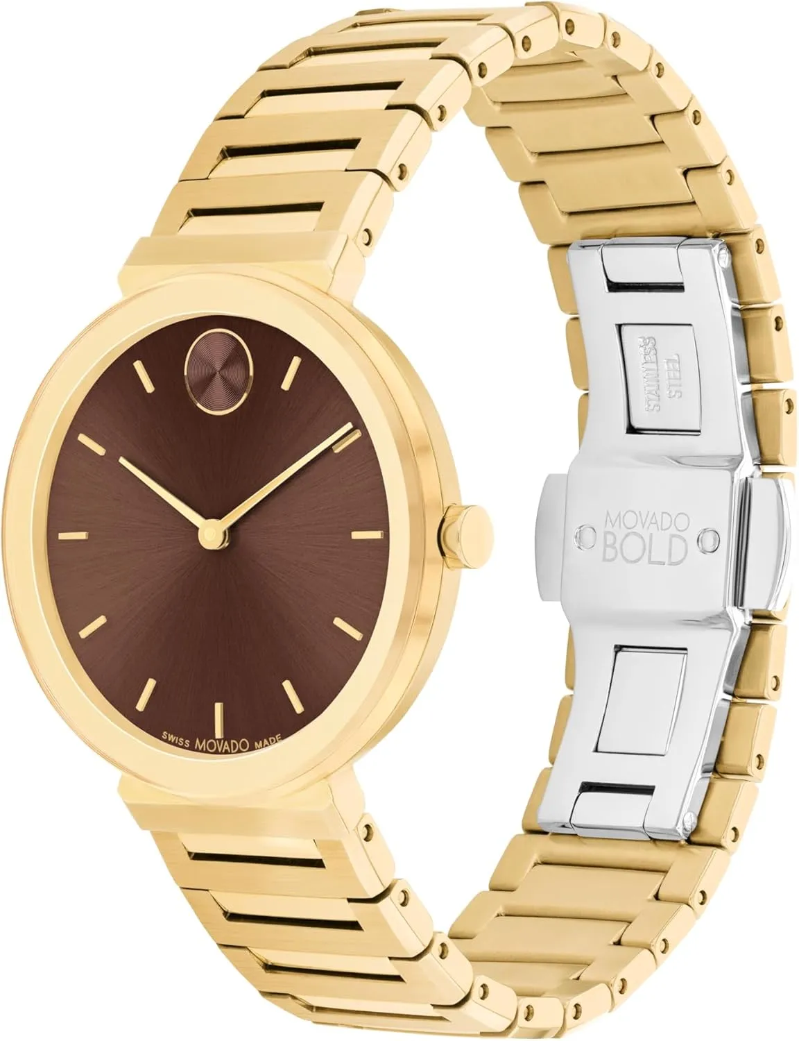 Sleek and Slim Premium Luxury Wristwatch for Ladies - 34mm Movado Bold Horizon try gondwanaland lomas unsubstantiated Ultra Thin Watch for Women - Swiss Made - Water Resistant 3ATM/30 Meters - 
