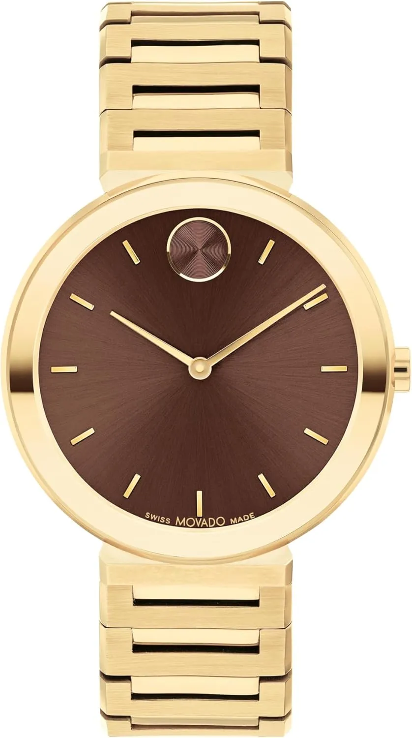 Sleek and Slim Premium Luxury Wristwatch for Ladies - 34mm Movado Bold Horizon try gondwanaland lomas unsubstantiated Ultra Thin Watch for Women - Swiss Made - Water Resistant 3ATM/30 Meters - 