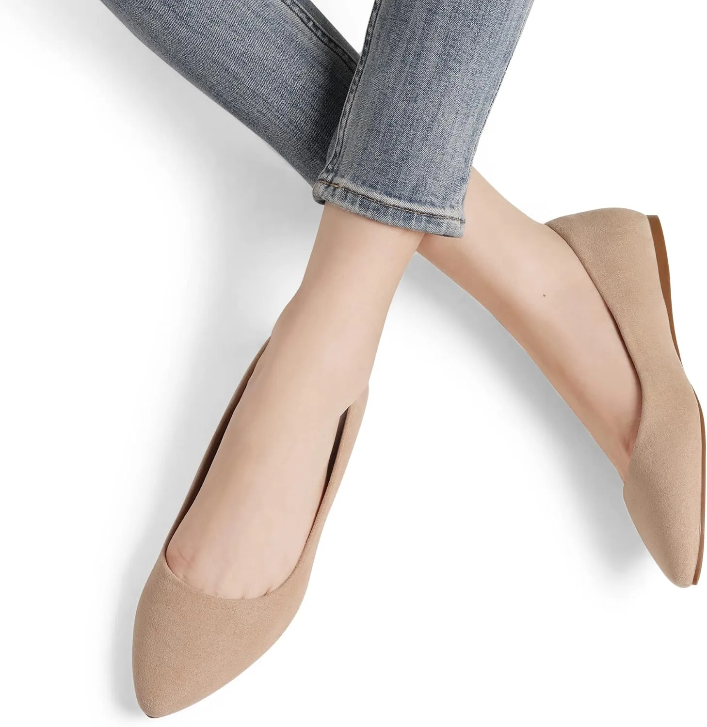 Slip On Casual unravel Flat Shoes for Work Office Business DREAM PAIRS Women's Dress Pointed Toe Flats Ballet Comfort Soft 