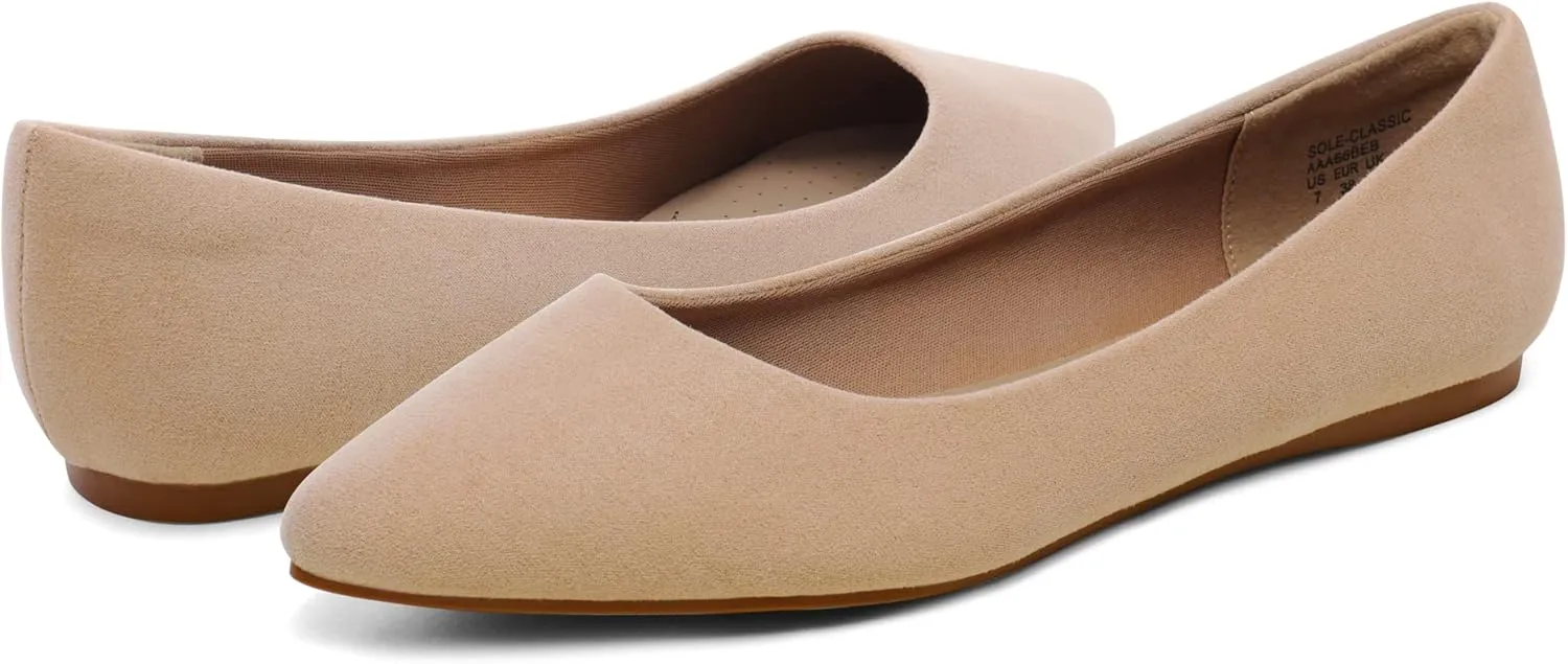 Slip On Casual unravel Flat Shoes for Work Office Business DREAM PAIRS Women's Dress Pointed Toe Flats Ballet Comfort Soft 