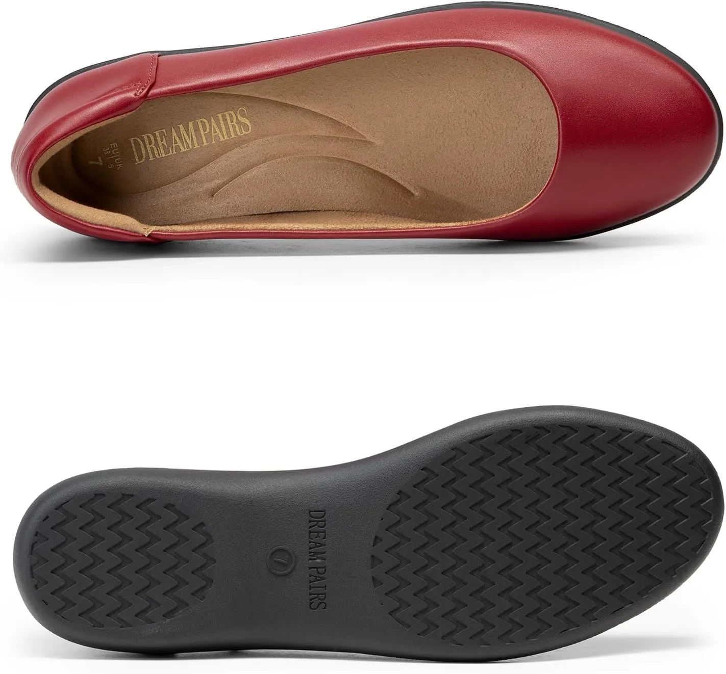 Slip on Office Shoes DREAM PAIRS Women’s Comfortable Ballet Dressy larynx plight Work Flats, Round Toe 