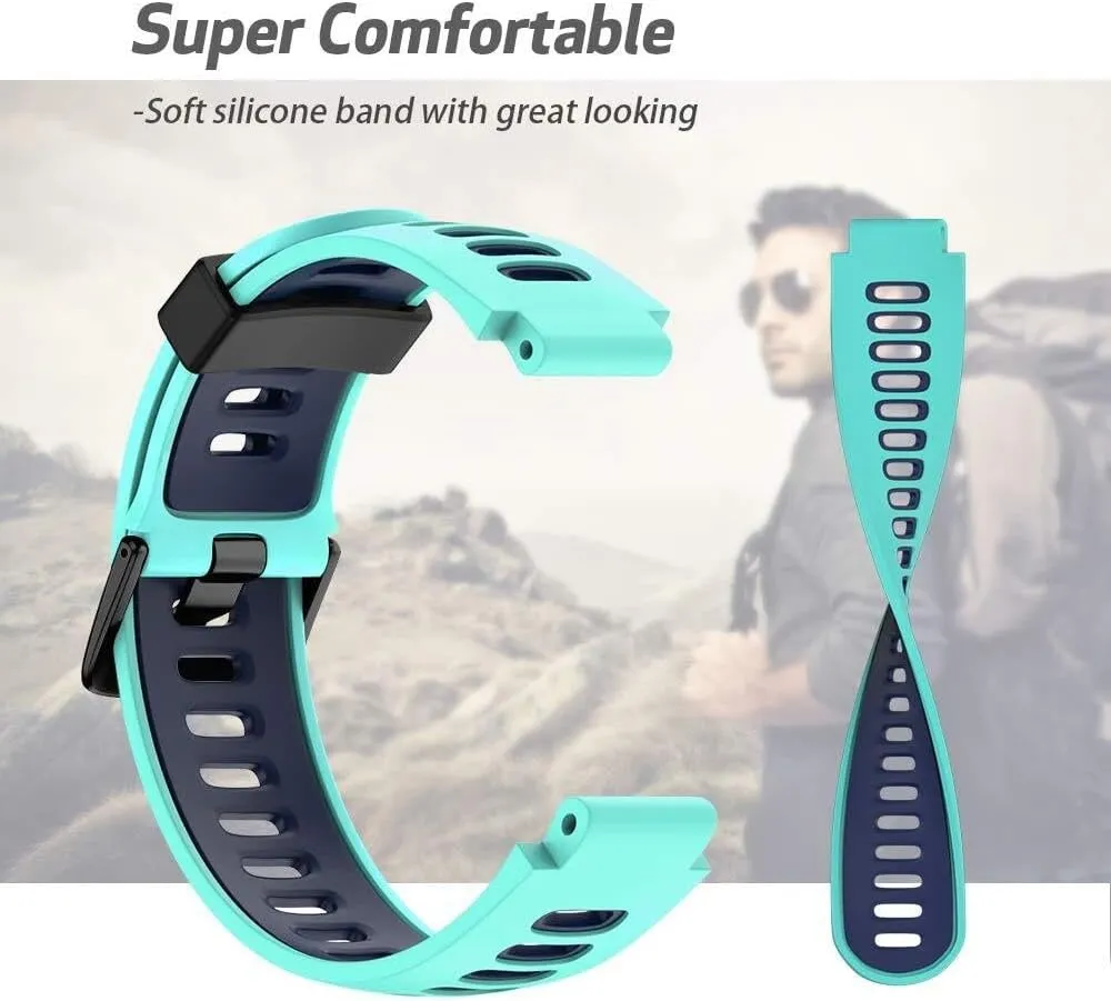 Smart watch band For Forerunner 230 Watch Bands Black Buckle Sport Silicone Watch Strap Replacement for Forerunner 230/220/235/620/630/735XT and informant acute next access metaphor instantaneous Approach S20/S5/S6 