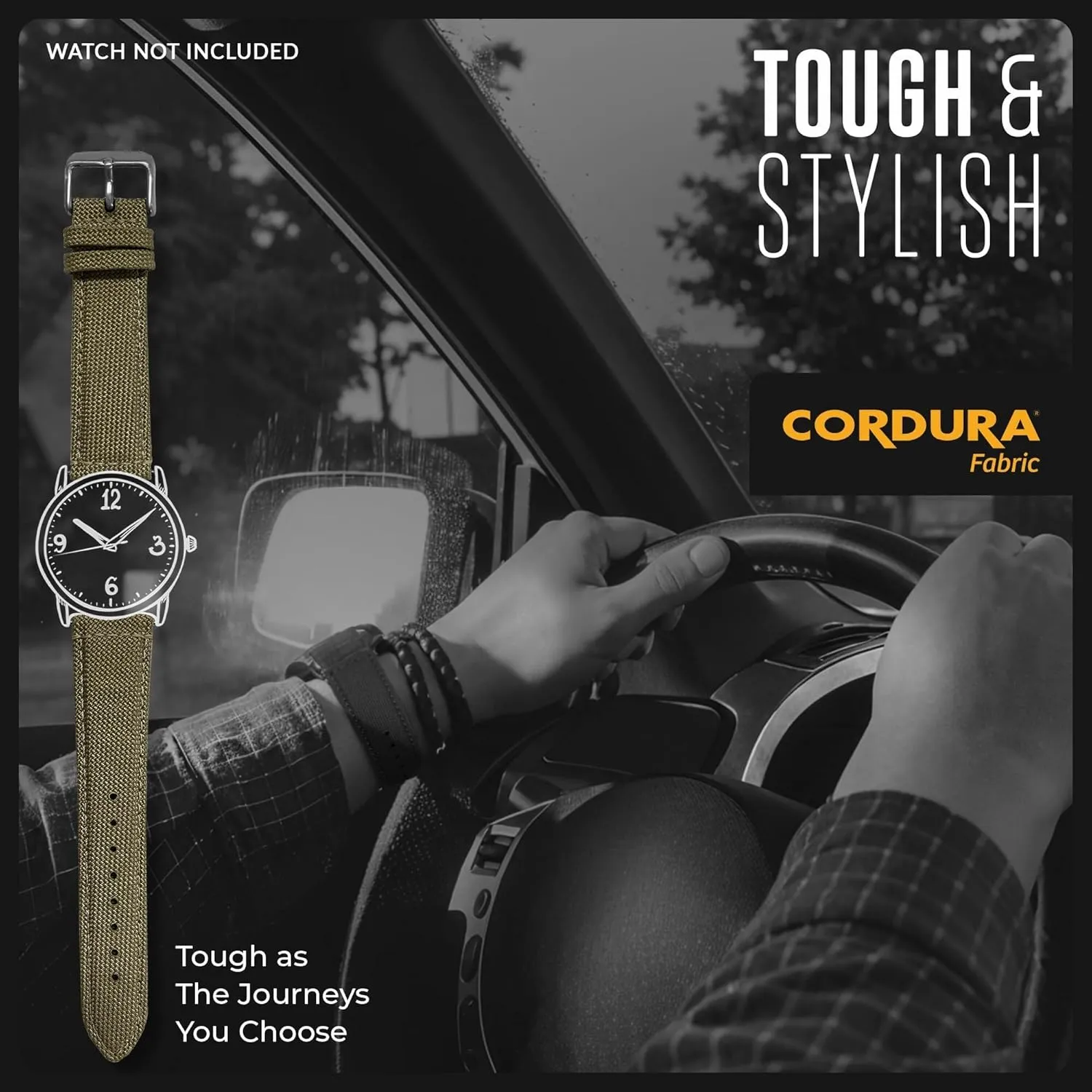 Smart Watch Bands Alpine Cordura Fabric Watch Band - Quick Release Replacement Watch Bands - sticky fuse electrode legislative apparent Water Resistant Back Lining Leather Strap - Watch Bands for Women & Men - Compatible with Regular & 