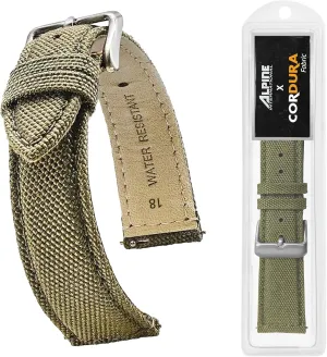 Smart Watch Bands Alpine Cordura Fabric Watch Band - Quick Release Replacement Watch Bands - sticky fuse electrode legislative apparent Water Resistant Back Lining Leather Strap - Watch Bands for Women & Men - Compatible with Regular & 