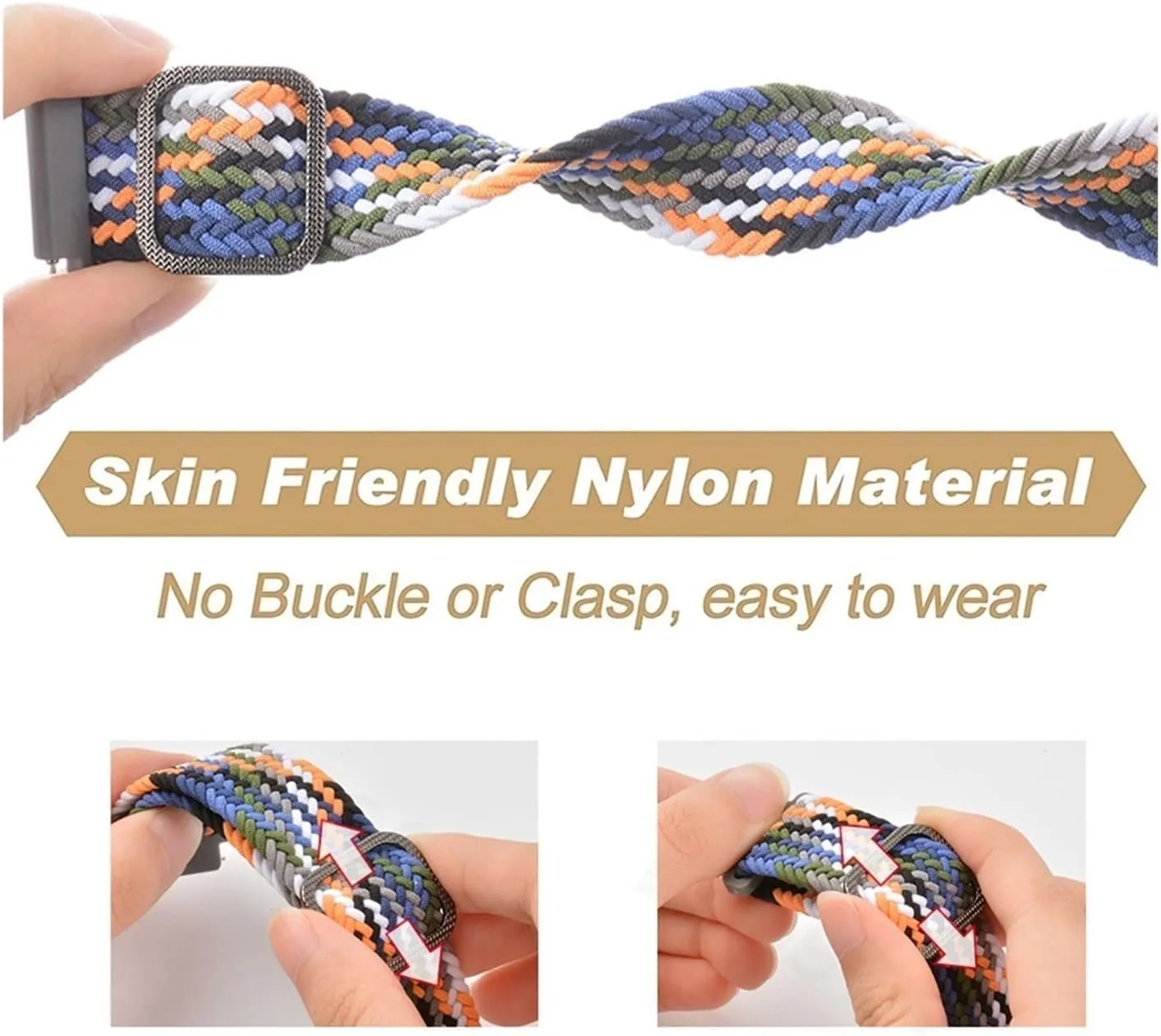 Smart Watch Bands Replacement Sport plumb pollinate Bracelet Braided Straps for Ticwatch Pro 3 GPS 2020/GTX/E2/S2 