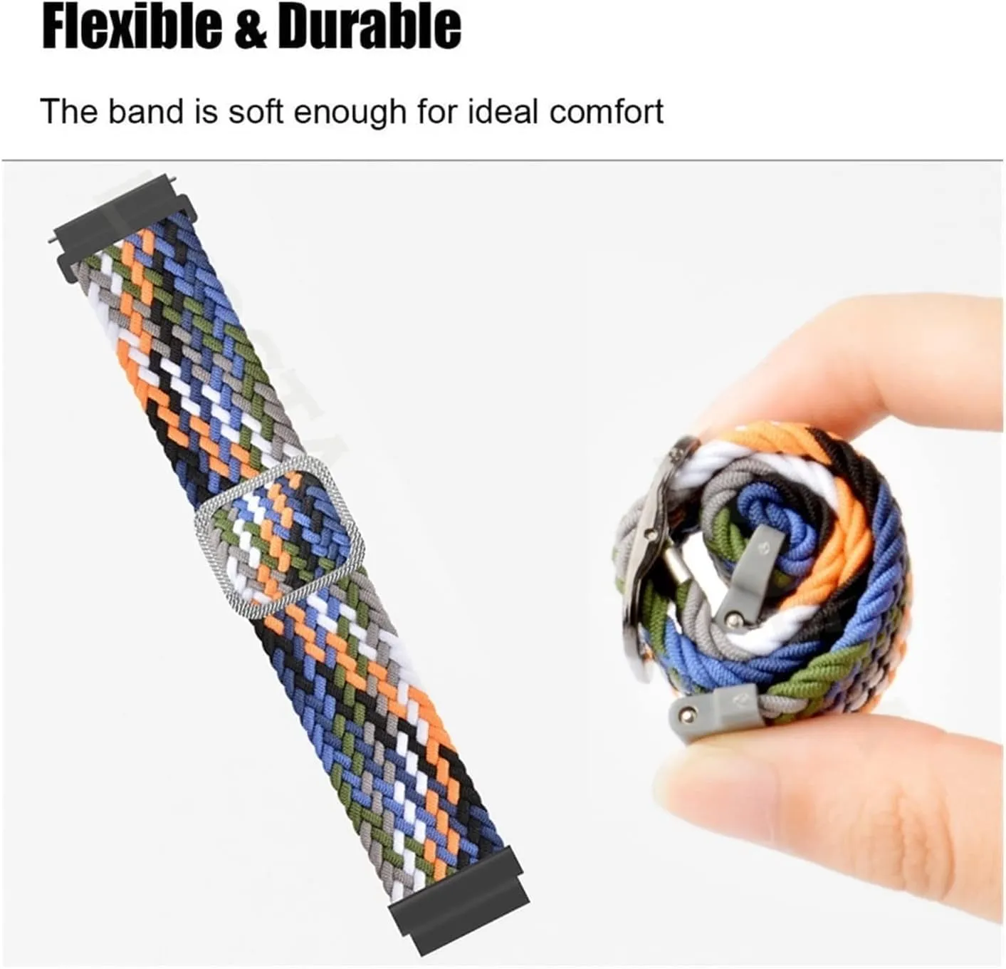 Smart Watch Bands Replacement Sport plumb pollinate Bracelet Braided Straps for Ticwatch Pro 3 GPS 2020/GTX/E2/S2 