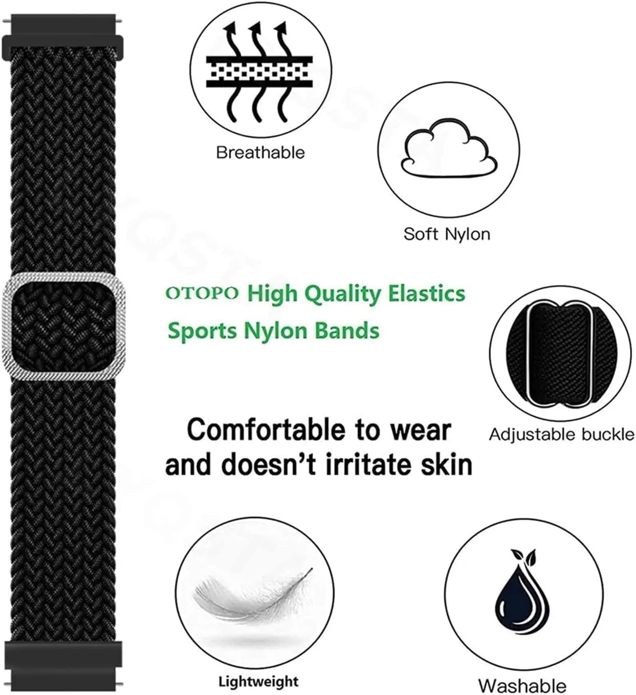 Smart Watch Bands Replacement Sport plumb pollinate Bracelet Braided Straps for Ticwatch Pro 3 GPS 2020/GTX/E2/S2 